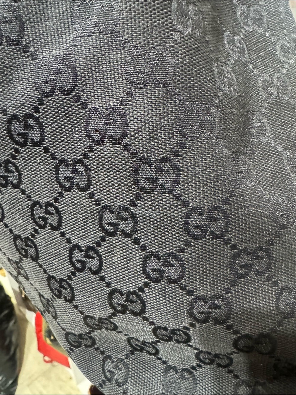 Gucci 1999 GG Black Patterned Shoulder Bag - Picture 5 of 7